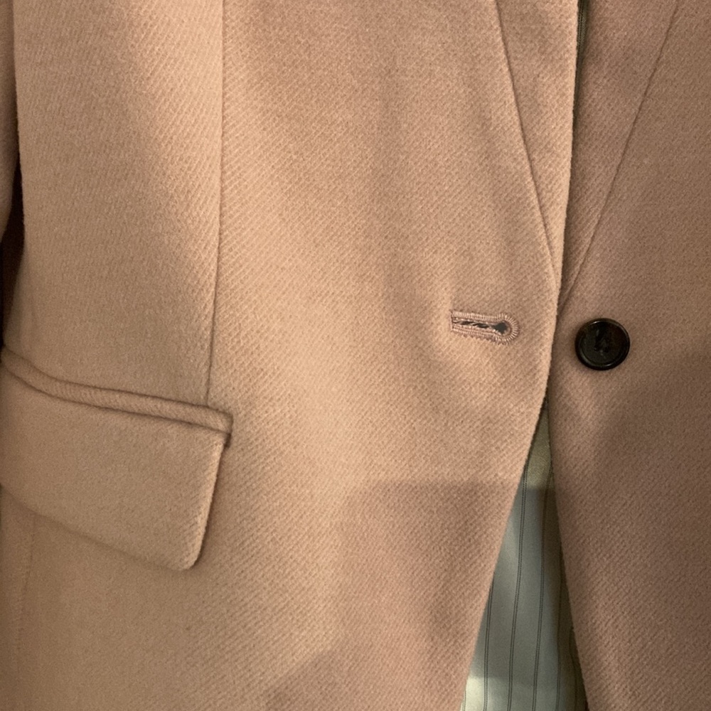 Banana Republic Blush Light Pink Fitted Blazer Sz 12 - Picture 3 of 5